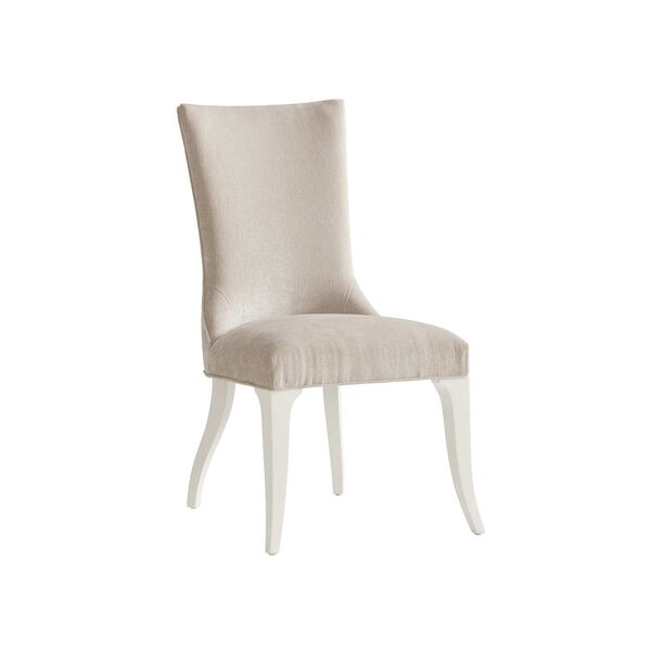 Avondale White Upholstered Armless Side Chair, image 1
