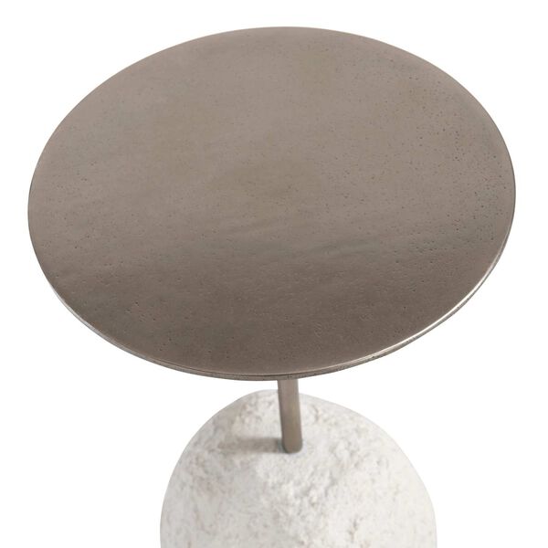 Trianon Silver and White Accent Table, image 4