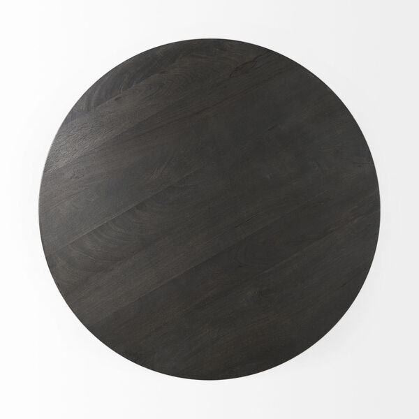 Maxwell Dark Brown and Black Round Coffee Table, image 3