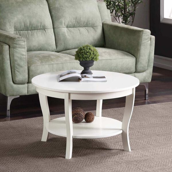 American Heritage Round Coffee Table in White, image 2