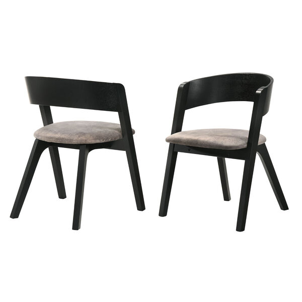 Jackie Black Dining Chair, Set of Two, image 1
