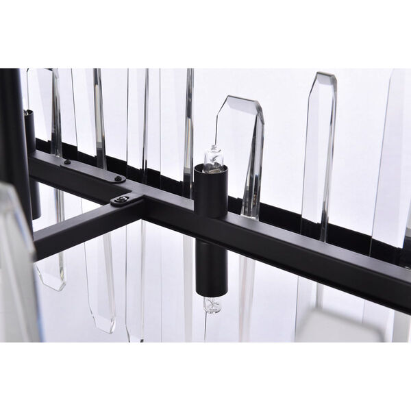 Serena Black and Clear 42-Inch Rectangle Chandelier, image 5