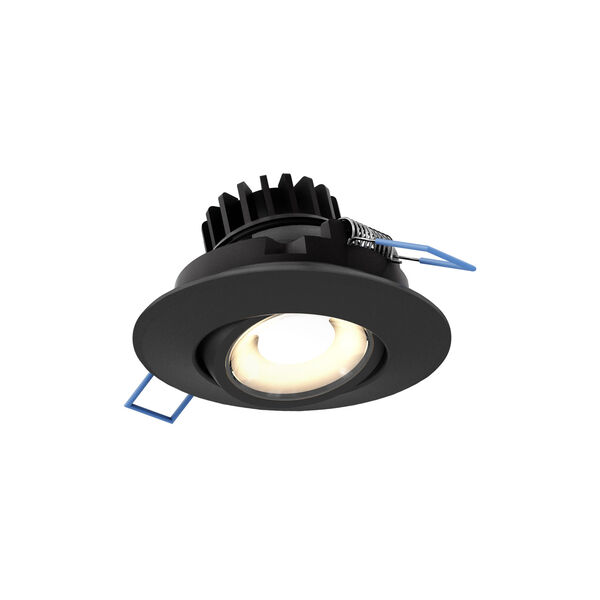 Black Three-Inch LED Round Gimbal Recessed Light, image 2
