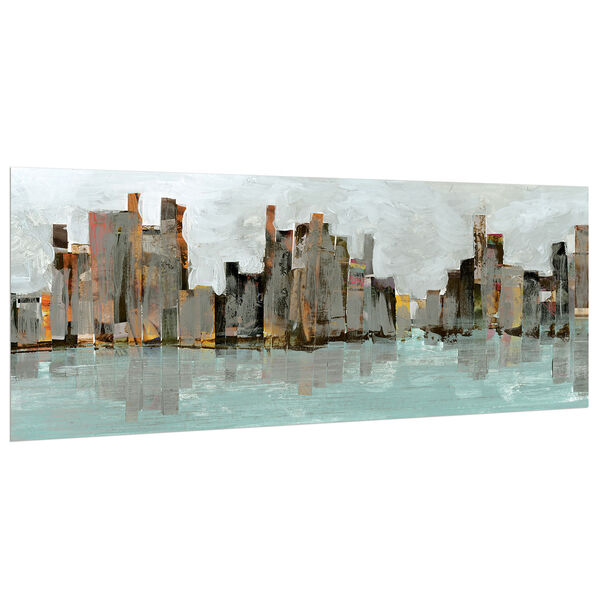 Second City Abstract Chicago Skyline Frameless Free Floating Tempered Glass Graphic Wall Art, image 3