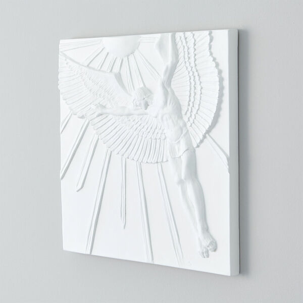 White Winged Plaster Wall Panel, image 1