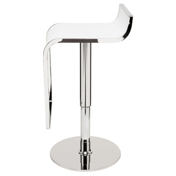 Alexander White and Silver Adjustable Stool, image 3