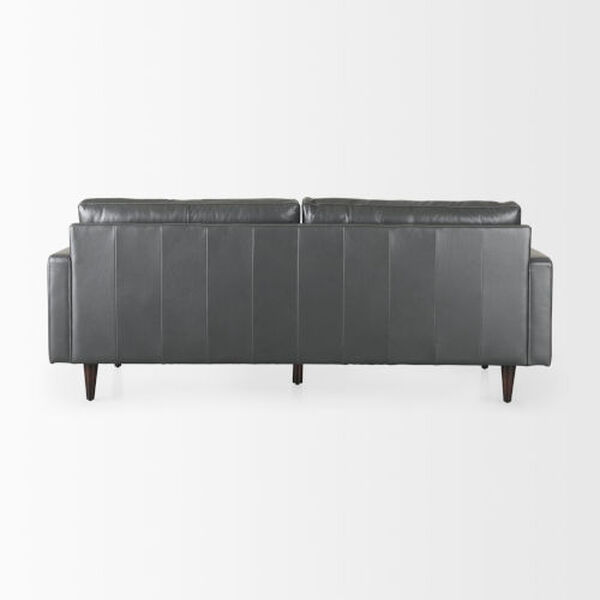 Olaf Gray Leather Sofa, image 4