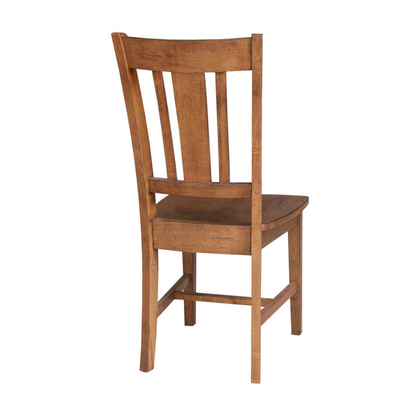 San Remo Distressed Oak Splat Back Chair, Set of 2, image 4