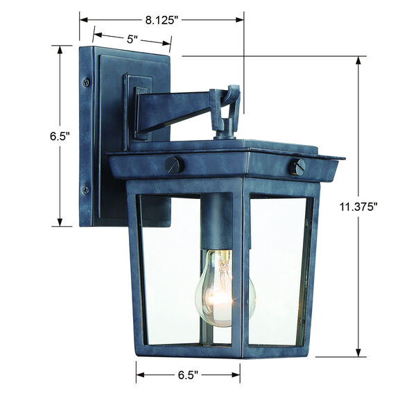 Belmont Graphite Seven-Inch One-Light Outdoor Wall Mount, image 4