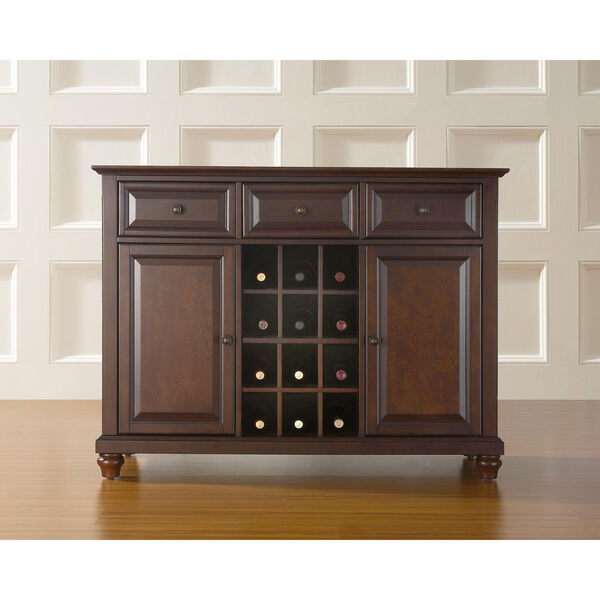 Cambridge Buffet Server / Sideboard Cabinet with Wine Storage in Vintage Mahogany Finish, image 5