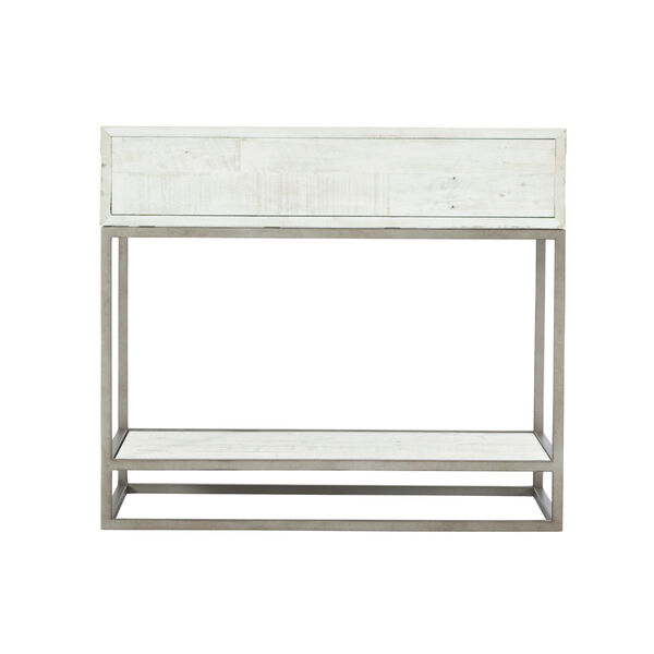Glazed Silver and White Loft Alvar Nightstand in Brushed White, image 4