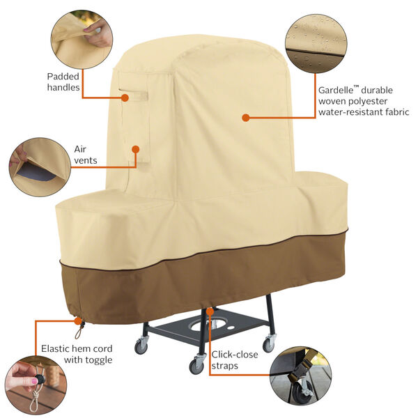 Ash Beige and Brown Outdoor Pizza Oven Cover, image 2