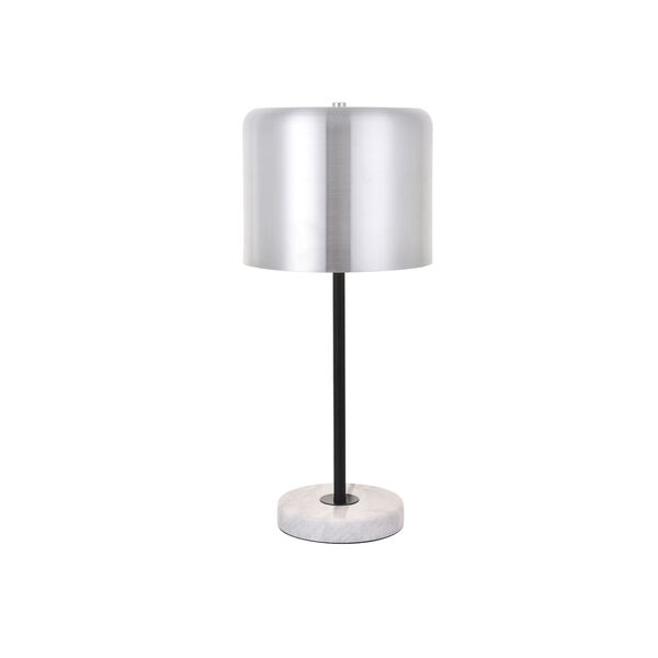Exemplar Brushed Nickel Black and White Nine-Inch One-Light Table Lamp, image 3