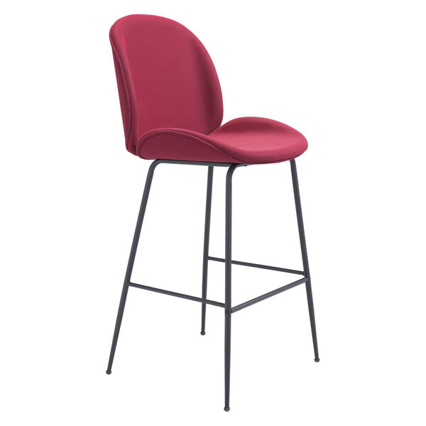 Miles Red and Black Bar Stool, image 1