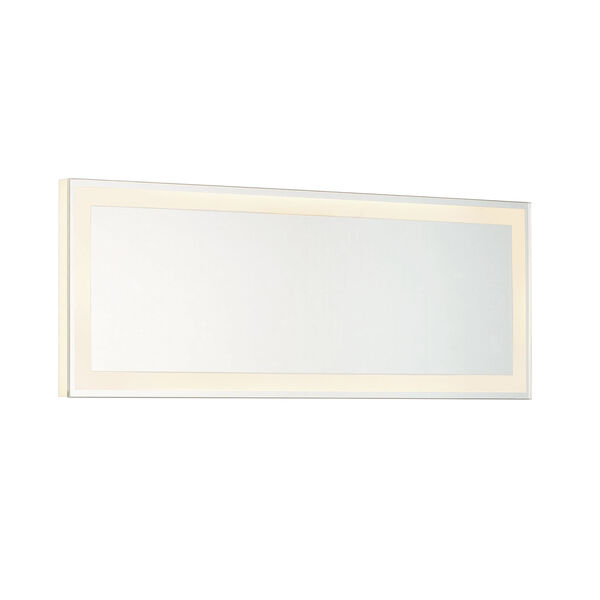White 18-Inch Rectangle Wall Mirror with LED Light, image 1