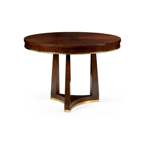 Wesley Walnut and Brass End Table, image 1