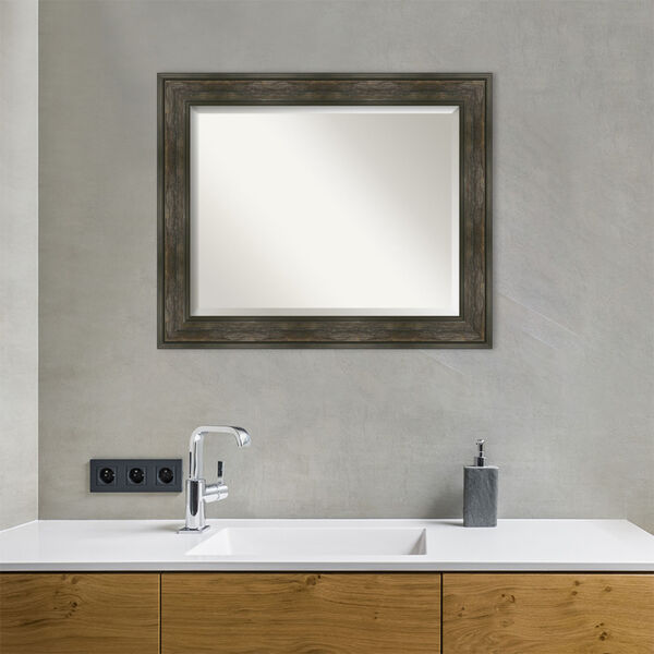 Rail Brown 34W X 28H-Inch Bathroom Vanity Wall Mirror, image 5
