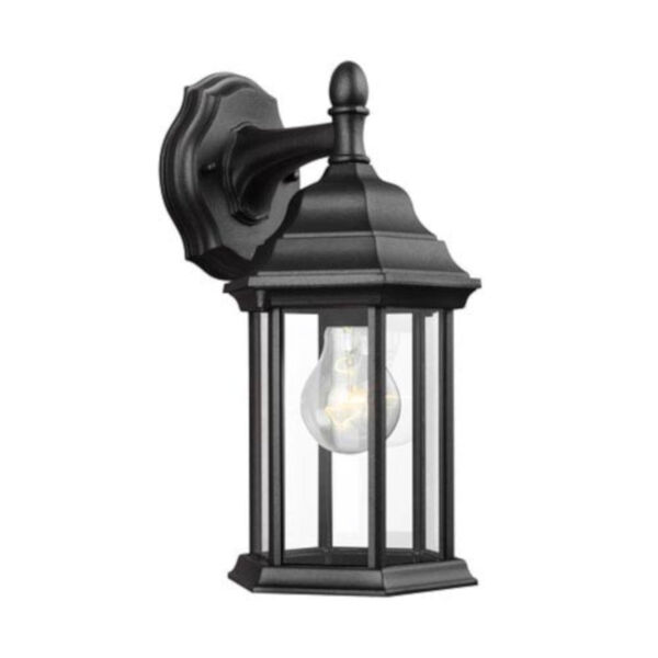 Russell Black 6.5-Inch One-Light Outdoor Wall Lantern, image 1