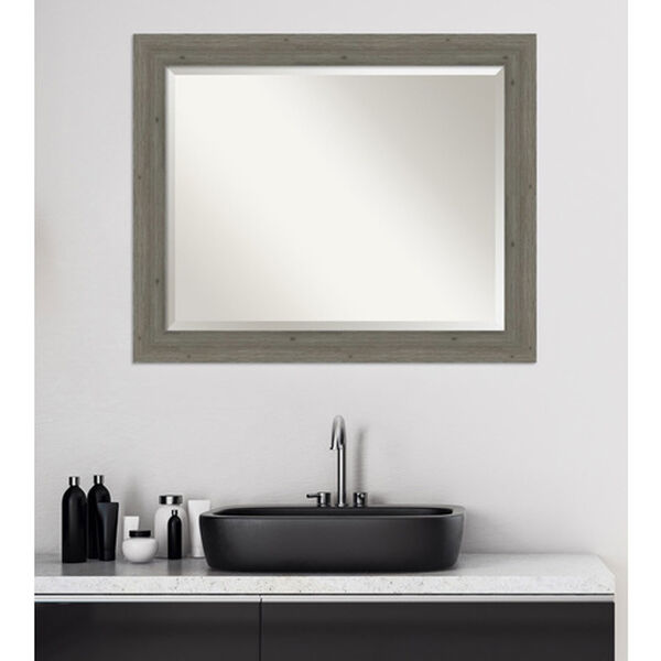 Fencepost Gray 33-Inch Bathroom Wall Mirror, image 5