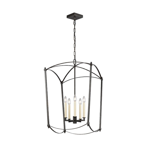 Thayer Smith Steel Five-Light Chandelier, image 1