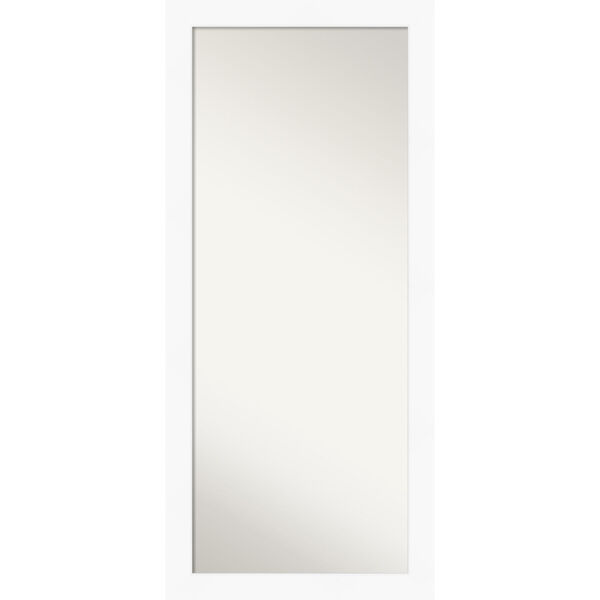 White 29W X 65H-Inch Full Length Floor Leaner Mirror, image 1