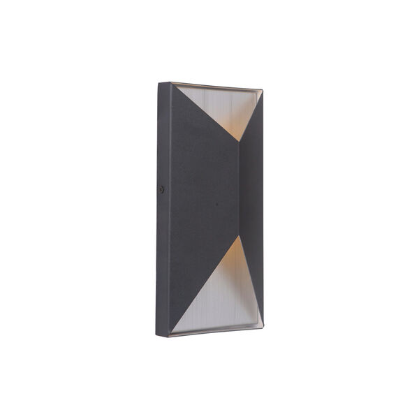 Peak Matte Black and Brushed Aluminum 10-Inch Outdoor LED Pocket Sconce, image 2