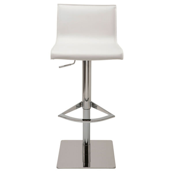 Colter White and Silver Adjustable Stool, image 2