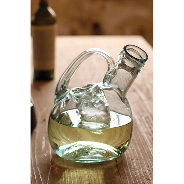Tilted Wine Decanter with Ice Pocket, image 1