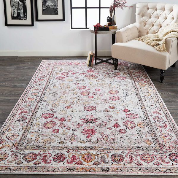 Armant Ivory Pink Gray Area Rug, image 3