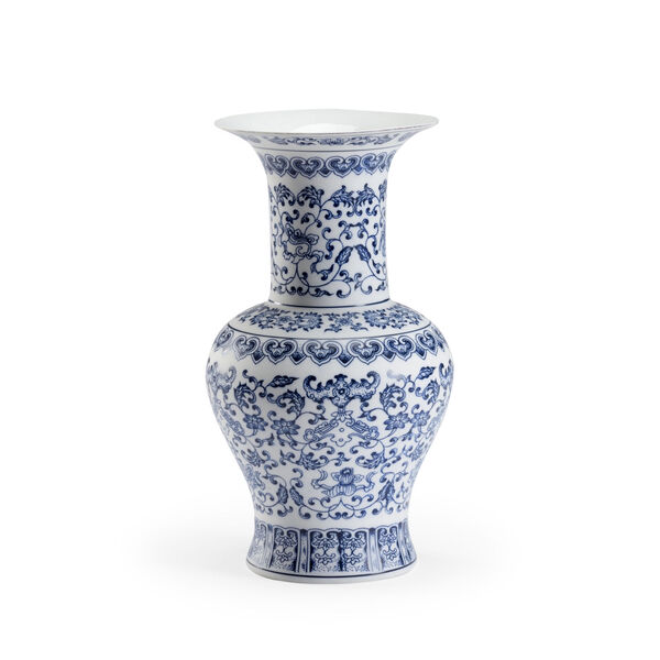 Jomon Blue and White Vase, image 1