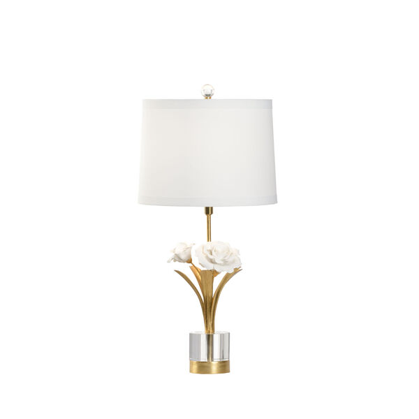 Gold One-Light Small Rose Table Lamp, image 1