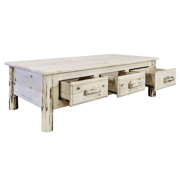 Montana Natural Coffee Table with Six Drawers, image 4