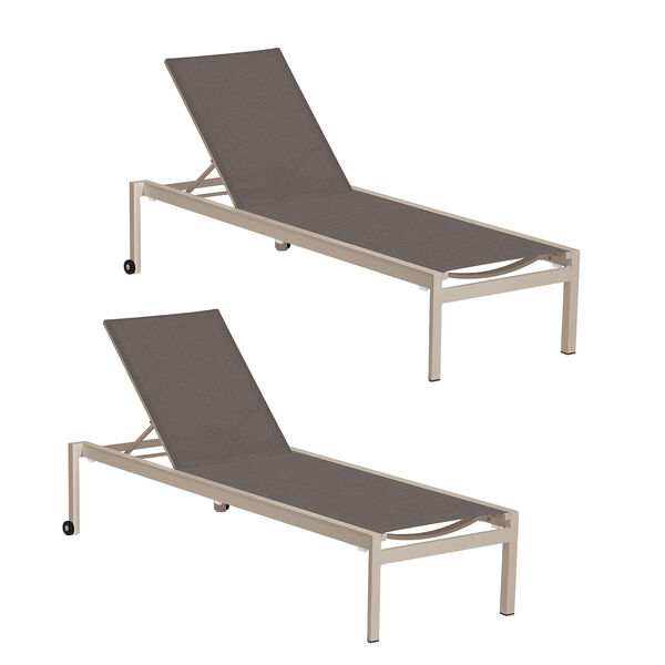 Ven Cocoa Chaise Lounge, Set of Two, image 1