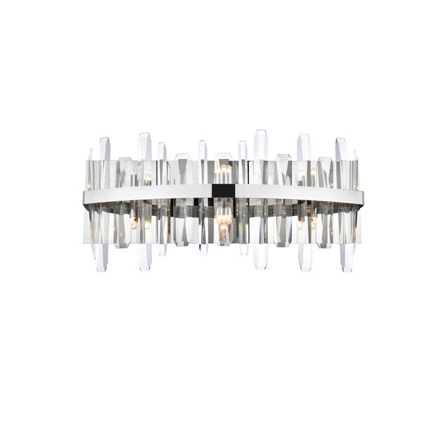 Serena Chrome and Clear 24-Inch Crystal Bath Sconce, image 1