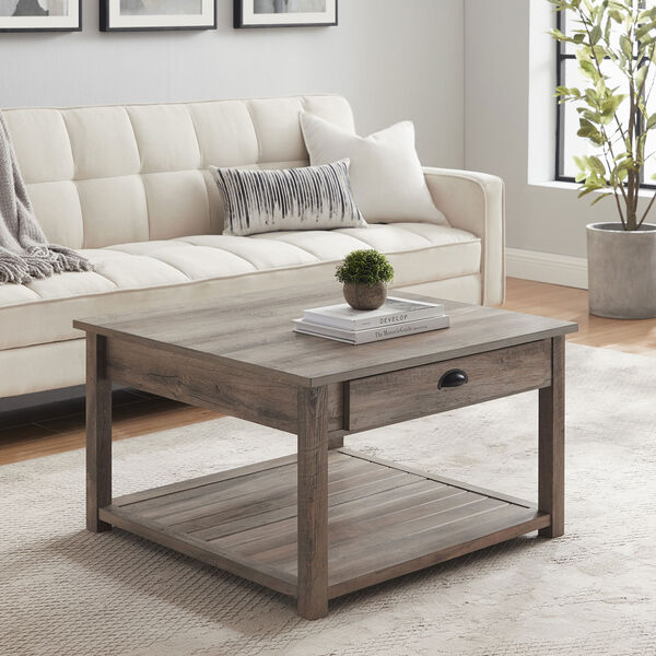 Gray Square Coffee Table, image 3