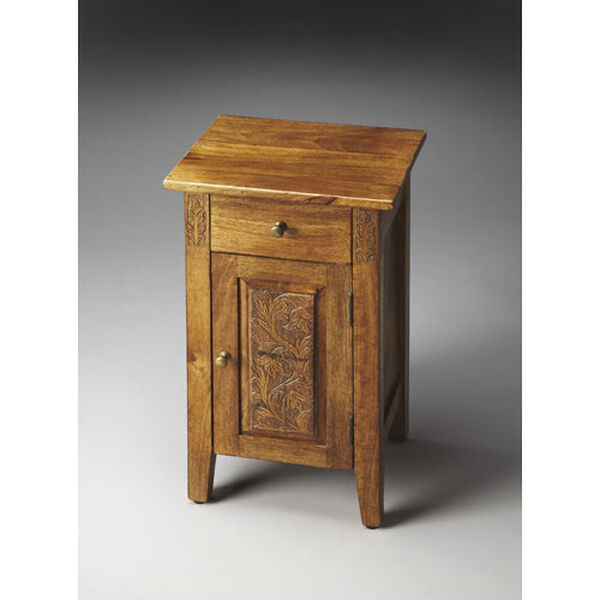 Wester Hand Carved Chair Side Cabinet, image 1
