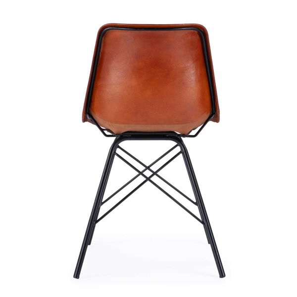 Inland Brown Leather Side Chair, image 6