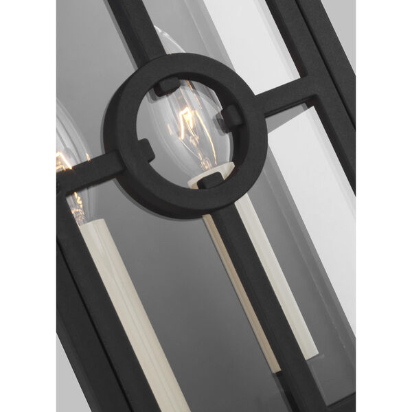 Belleville Textured Black Two-Light Outdoor Wall Lantern, image 2