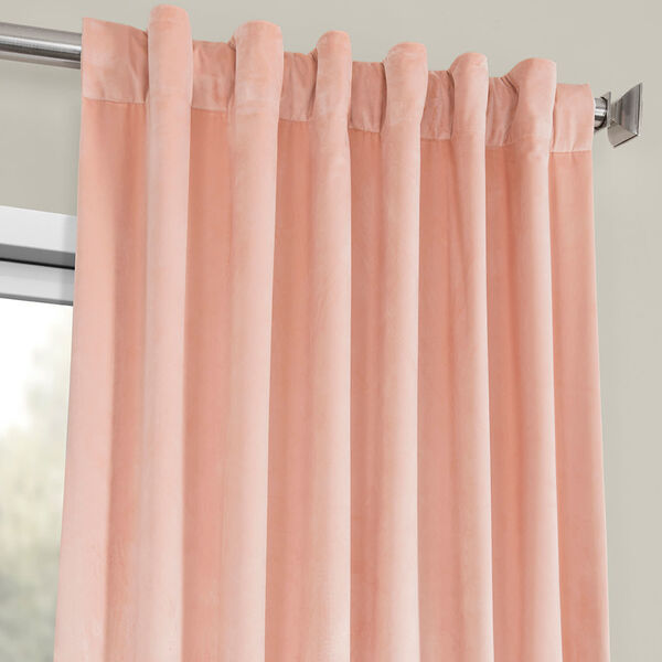 Pink Blossom Heritage Plush Velvet Curtain Single Panel, image 4