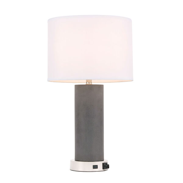 Chronicle Polished Nickel and Grey 14-Inch One-Light Table Lamp, image 4