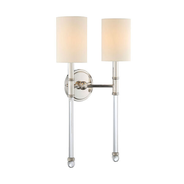 Linden Polished Nickel Two-Light Wall Sconce, image 1