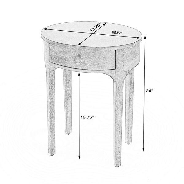 Butler loft Alinia End Table with One Drawer, image 4
