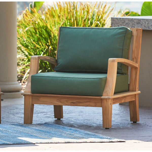 Grande Fern Green Outdoor Club Chair with Sunbrella Fern Cushion, image 3