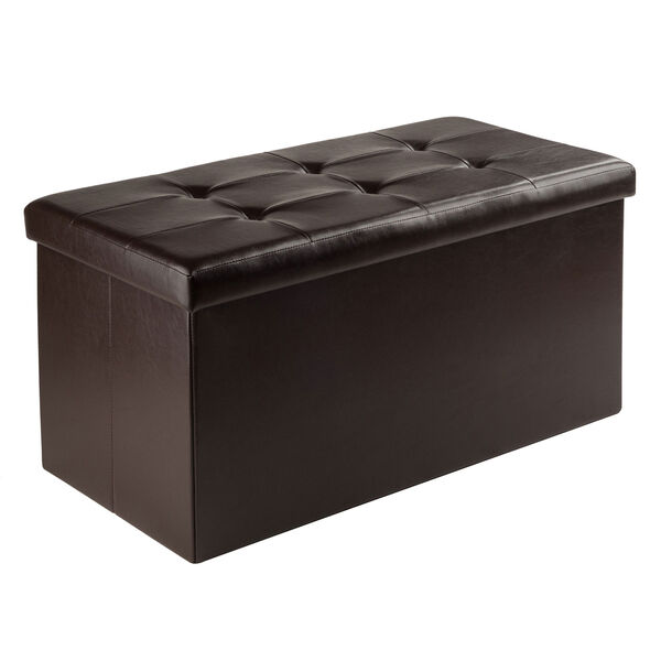 Ashford Ottoman with Storage Faux Leather, image 1