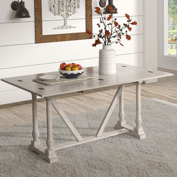 Samson White Covertible Dining Table, image 6