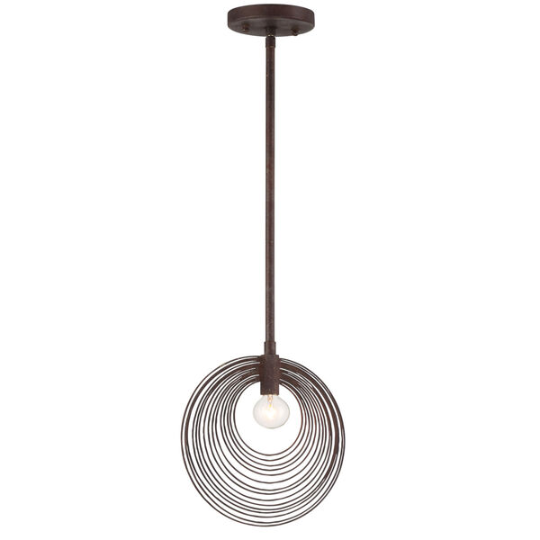 Doral Forged Bronze 10-Inch One-Light Pendant, image 1