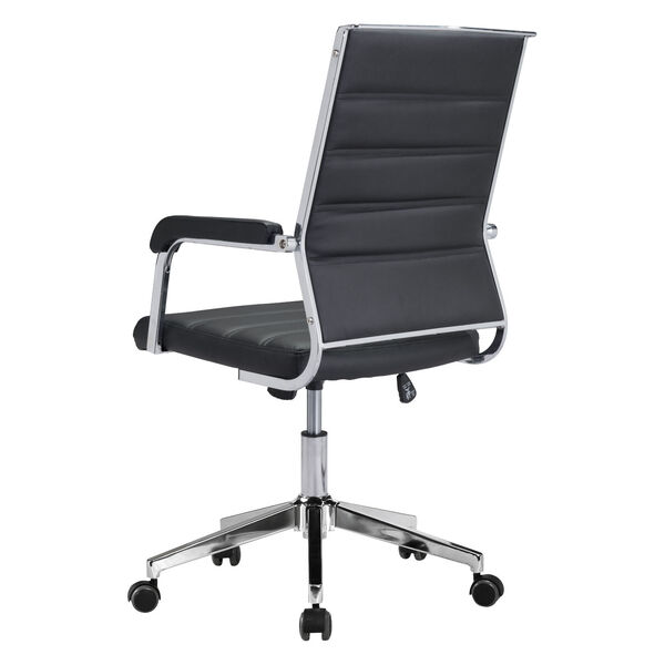Liderato Black and Silver Office Chair, image 6