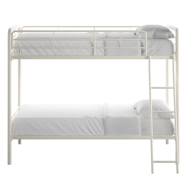Brandy White Twin Over Twin Bunk Bed, image 2