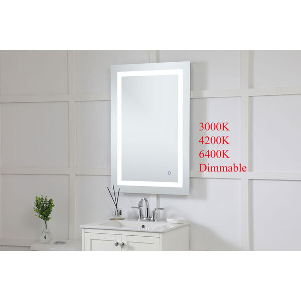 Helios Silver 36 x 24 Inch Aluminum Touchscreen LED Lighted Mirror, image 5