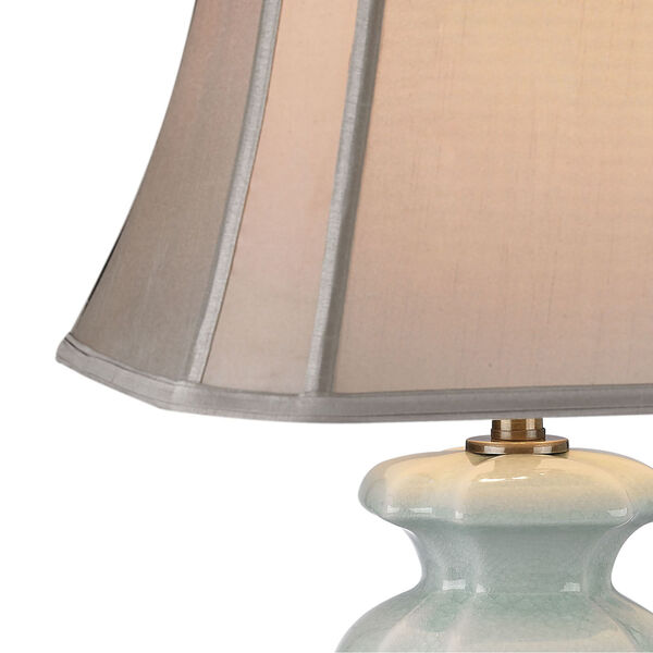 Celadon Green and Brass One-Light Table Lamp, image 3